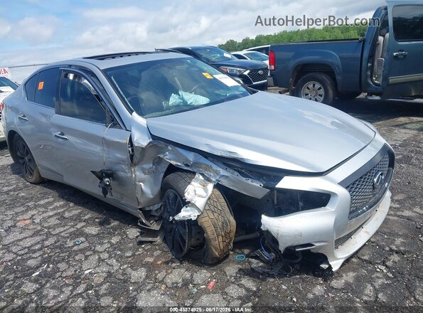 JN1EV7AR0HM837495 2017 INFINITI Q50 Silver Front view