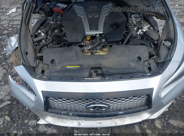 JN1EV7AR0HM837495 2017 INFINITI Q50 Silver Rear view