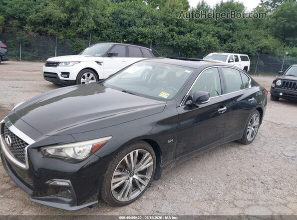 JN1EV7AR0JM436437 2018 INFINITI Q50 Black Vista tres cuartos delantera izquierda
