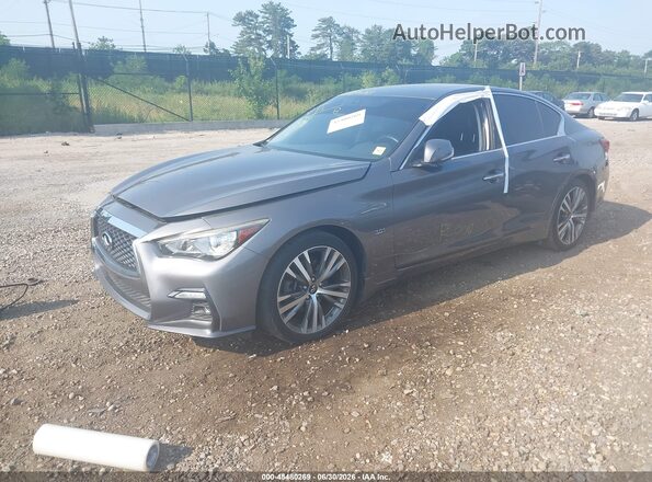 JN1EV7AR0JM445025 2018 INFINITI Q50 Gray Przód lewy