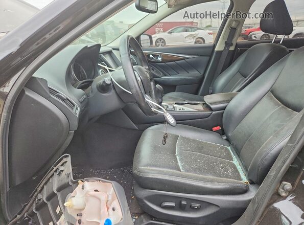 JN1EV7AR0KM551265 2019 INFINITI Q50 Черный Вид салона спереди