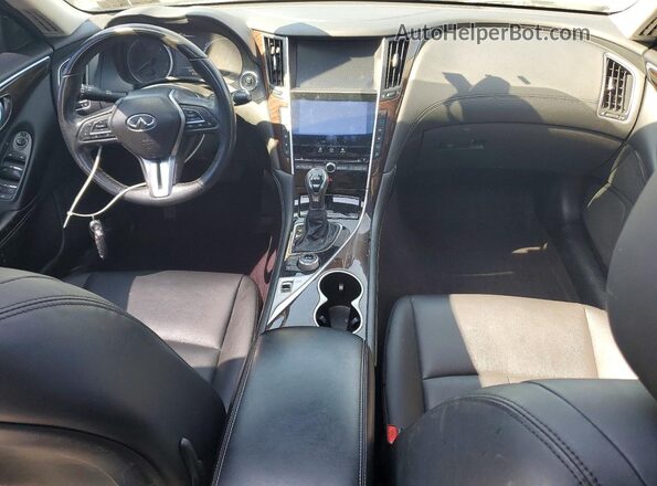 JN1EV7AR1JM611908 2018 INFINITI Q50 White Dashboard view