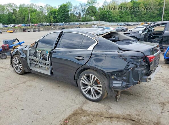 JN1EV7AR2JM441204 2018 INFINITI Q50 Black Հետևի ձախ
