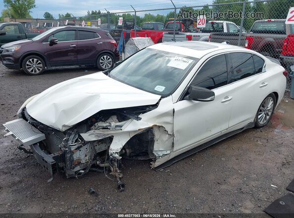 JN1EV7AR2JM445074 2018 INFINITI Q50 White Vista tres cuartos delantera izquierda