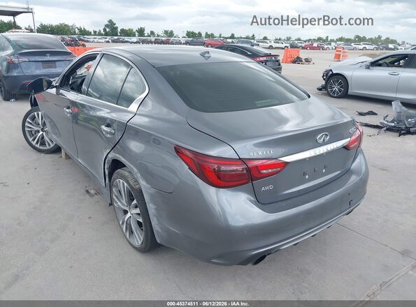 JN1EV7AR2LM253463 2020 INFINITI Q50 Gray Rear left