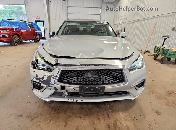 JN1EV7AR3JM442216 2018 INFINITI Q50 White Դիմացի տեսք