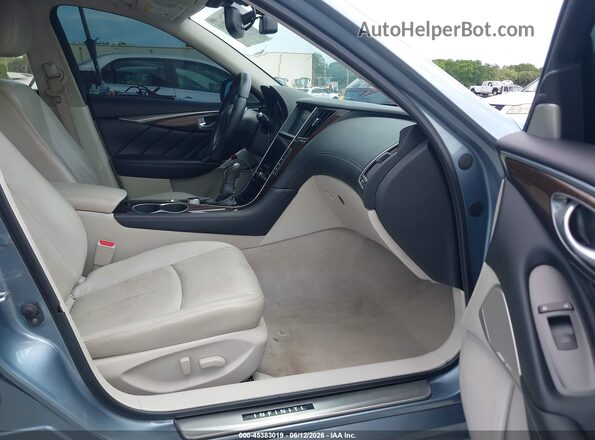 JN1EV7AR3JM443690 2018 INFINITI Q50 Синий Вид салона спереди
