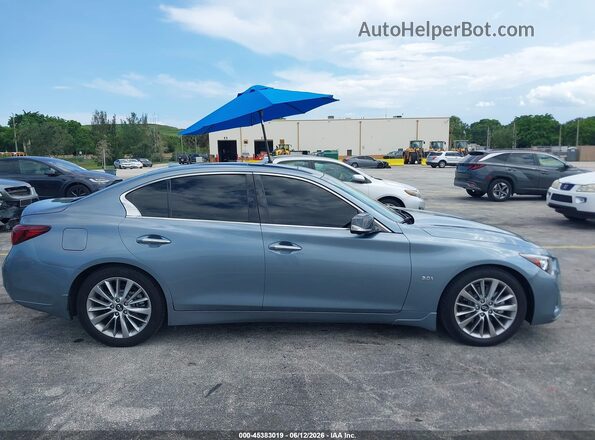 JN1EV7AR3JM443690 2018 INFINITI Q50 Синий Вид задней части салона