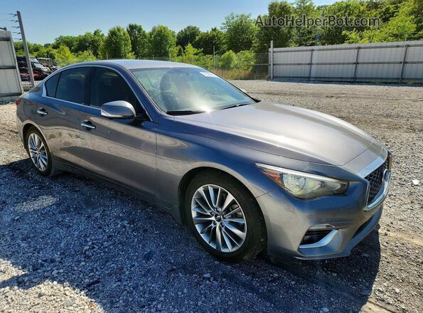 JN1EV7AR3JM610033 2018 INFINITI Q50 Gray Передня права чверть
