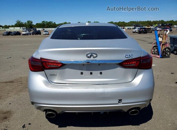 JN1EV7AR3JM610601 2018 INFINITI Q50 Silver უკანა ხედი