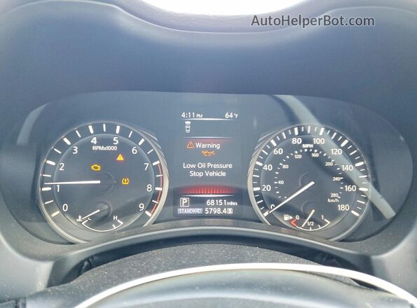 JN1EV7AR3KM552670 2019 INFINITI Q50 Black Widok zestawu wskaźników