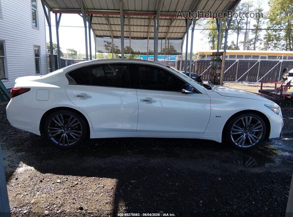 JN1EV7AR3LM254119 2020 INFINITI Q50 White Instrument cluster view