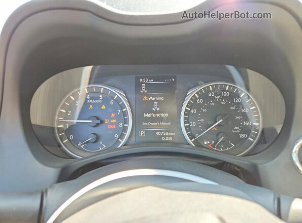 JN1EV7AR4KM550247 2019 INFINITI Q50 Black Vista del cuadro de instrumentos