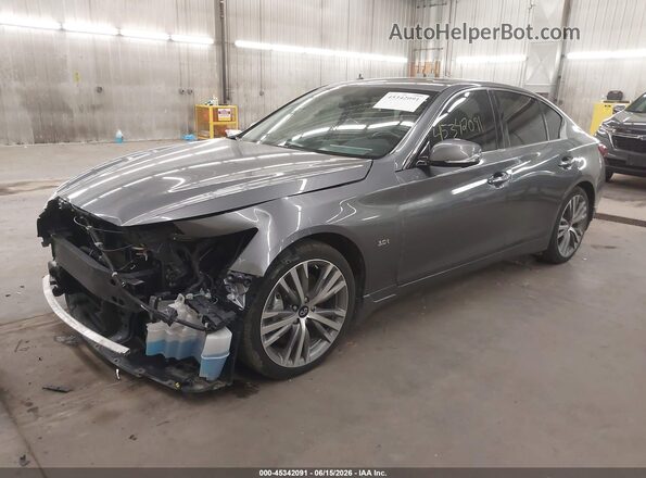 JN1EV7AR5KM557322 2019 INFINITI Q50 Серый Передняя левая четверть