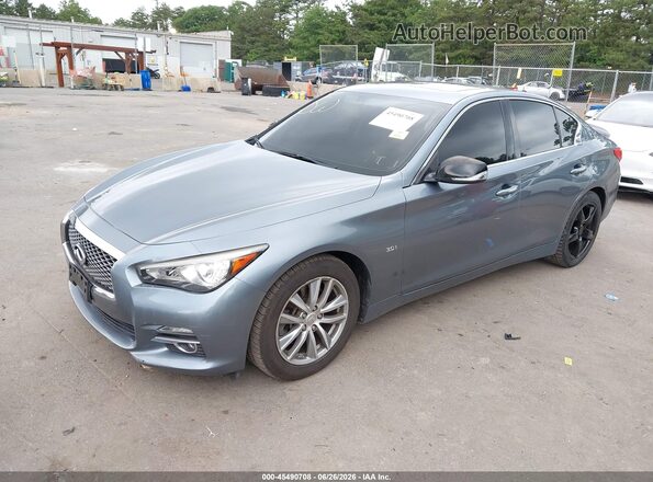 JN1EV7AR6HM835945 2017 INFINITI Q50 Blue წინა მარცხენა ხედი სამი მეოთხედიდან