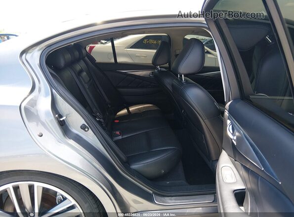 JN1EV7AR7HM830673 2017 INFINITI Q50 Silver Vista de la etiqueta del VIN