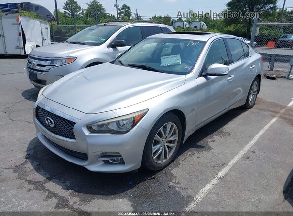 JN1EV7AR7HM832424 2017 INFINITI Q50 Silver Առջևի ձախ երեք քառորդ տեսարան