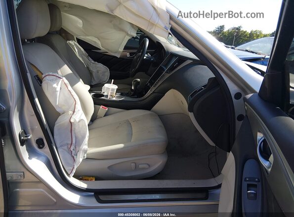 JN1EV7AR7HM840183 2017 INFINITI Q50 Silver Widok wnętrza z przodu