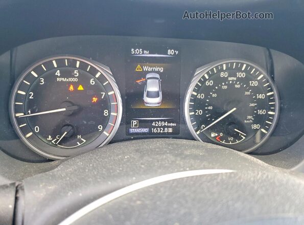 JN1EV7AR7JM443367 2018 INFINITI Q50 White Widok zestawu wskaźników