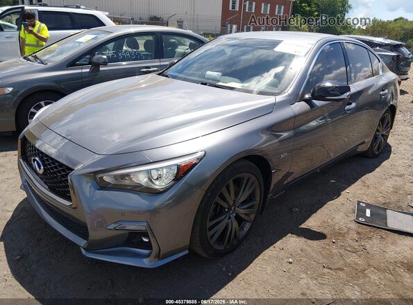 JN1EV7AR7LM256701 2020 INFINITI Q50 Gray Առջևի ձախ երեք քառորդ տեսարան
