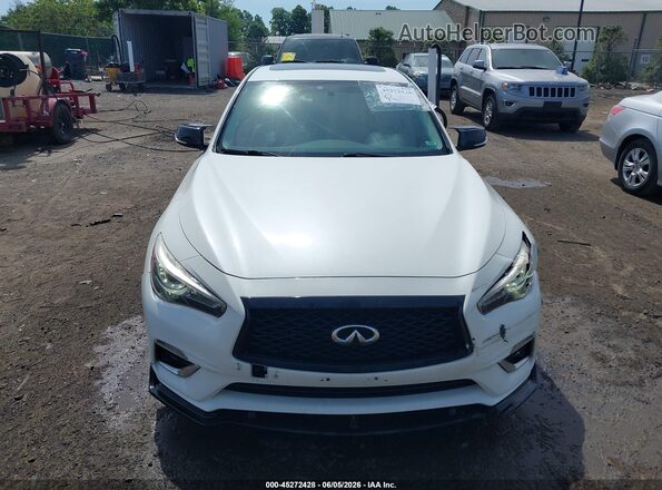 JN1EV7AR8JM440560 2018 INFINITI Q50 White Widok zestawu wskaźników