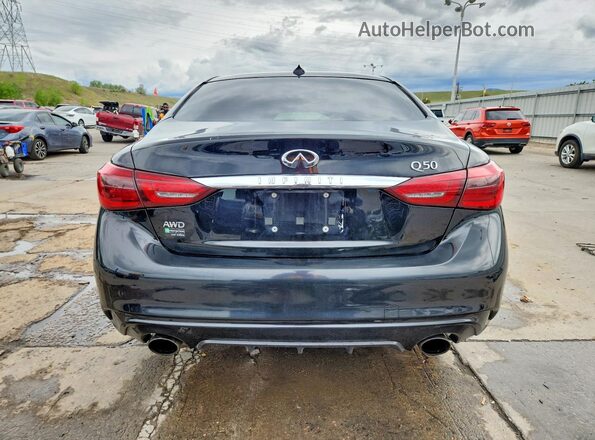 JN1EV7AR9LM255713 2020 INFINITI Q50 Black Вид ззаду