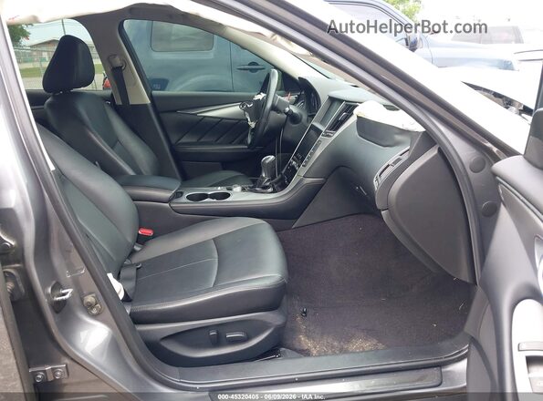 JN1EV7ARXHM838346 2017 INFINITI Q50 Gray წინა სალონის ხედი