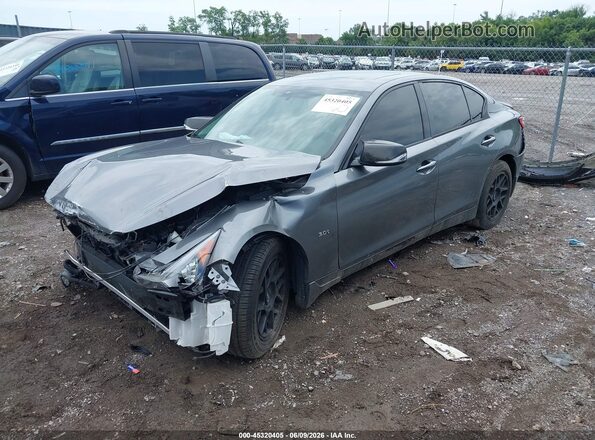 JN1EV7ARXHM838346 2017 INFINITI Q50 Gray წინა მარცხენა ხედი სამი მეოთხედიდან