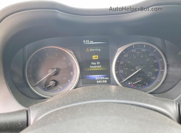 JN1EV7ARXHM840596 2017 INFINITI Q50 White Widok zestawu wskaźników