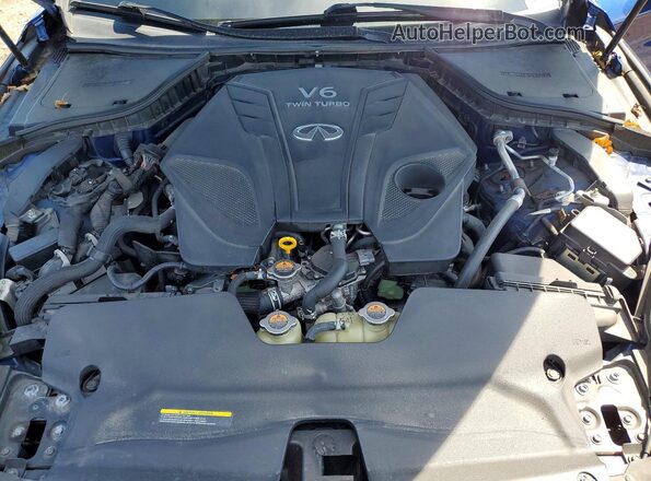 JN1EV7ARXKM590896 2019 INFINITI Q50 Blue უკანა სალონის ხედი