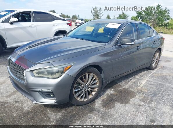 JN1EV7ARXMM750276 2021 INFINITI Q50 Gray Vista tres cuartos delantera izquierda