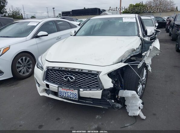 JN1EV7BP2MM703708 2021 INFINITI Q50 White Вид щитка приладів