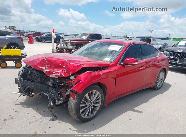 JN1EV7BP3MM701370 2021 INFINITI Q50 Burgundy Առջևի ձախ երեք քառորդ տեսարան