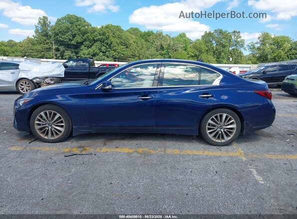 JN1EV7BP3NM310690 2022 INFINITI Q50 Blue Սալոնի հետևի տեսք