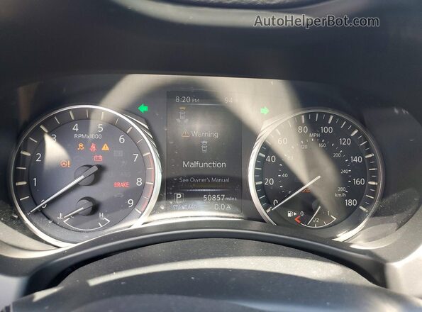 JN1EV7BP7MM700559 2021 INFINITI Q50 Black Widok zestawu wskaźników