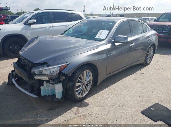 JN1EV7BP7MM701078 2021 INFINITI Q50 Gray წინა მარცხენა ხედი სამი მეოთხედიდან