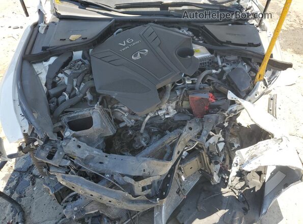 JN1EV7BP7MM703221 2021 INFINITI Q50 White Widok wnętrza z tyłu
