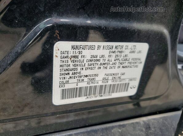 JN1EV7BP7MM703350 2021 INFINITI Q50 Black 