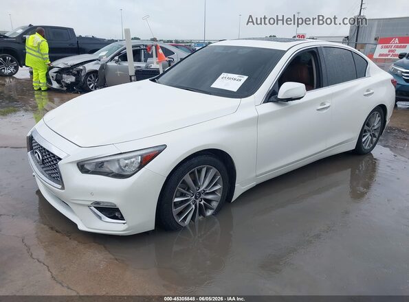 JN1EV7BP8RM600610 2024 INFINITI Q50 White Առջևի ձախ երեք քառորդ տեսարան