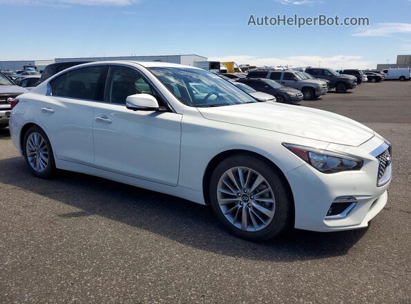 JN1EV7BPXMM706162 2021 INFINITI Q50 White Przód prawy