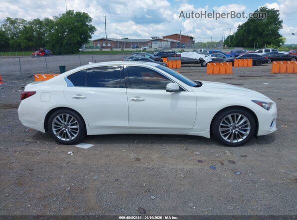 JN1EV7BR2MM750223 2021 INFINITI Q50 White ხელსაწყოთა პანელის ხედი