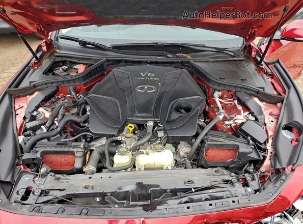 JN1EV7BR2MM756216 2021 INFINITI Q50 Red Vista interior trasera