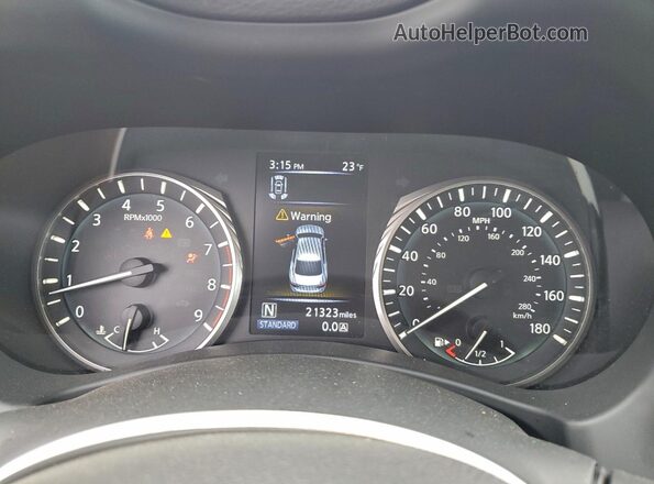 JN1EV7BR2MM756216 2021 INFINITI Q50 Red Vista del cuadro de instrumentos
