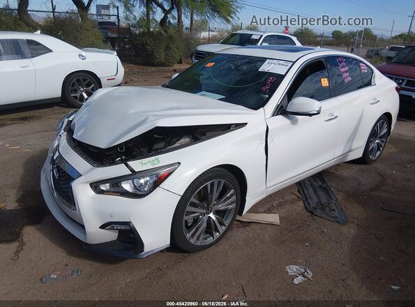 JN1EV7CP3MM700623 2021 INFINITI Q50 Белый Передняя левая четверть