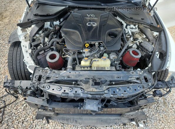 JN1EV7EL8KM290294 2019 INFINITI Q60 White Vista del compartimento del motor