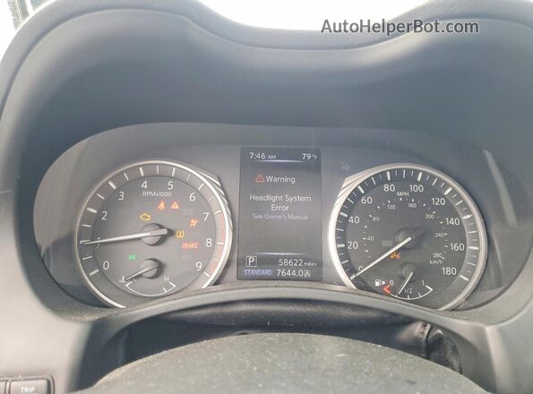 JN1FV7AP4JM461635 2018 INFINITI Q50 White Вид щитка приладів