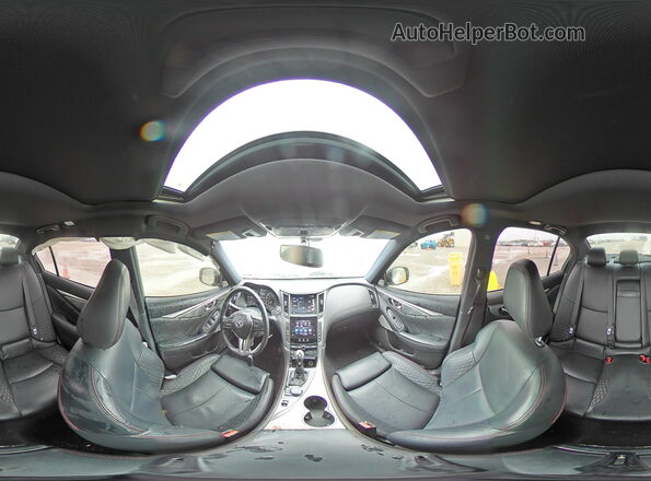 JN1FV7AP9JM460514 2018 INFINITI Q50 White VIN კოდის სტიკერის ხედი