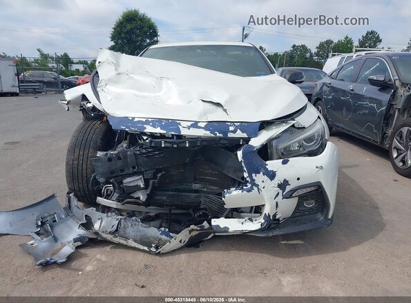 JN1FV7AR8JM480044 2018 INFINITI Q50 White Առջևի վահանակի տեսք