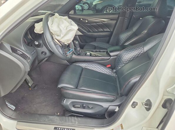 JN1FV7DP0PM570095 2023 INFINITI Q50 White Widok wnętrza z przodu