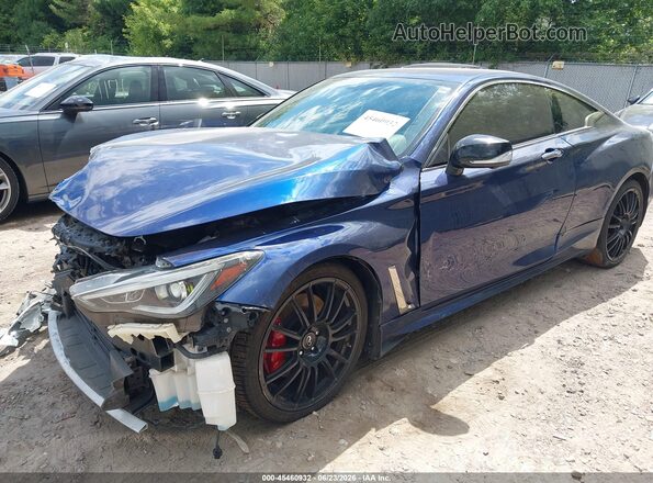 JN1FV7EK0HM611376 2017 INFINITI Q60 Blue Առջևի ձախ երեք քառորդ տեսարան
